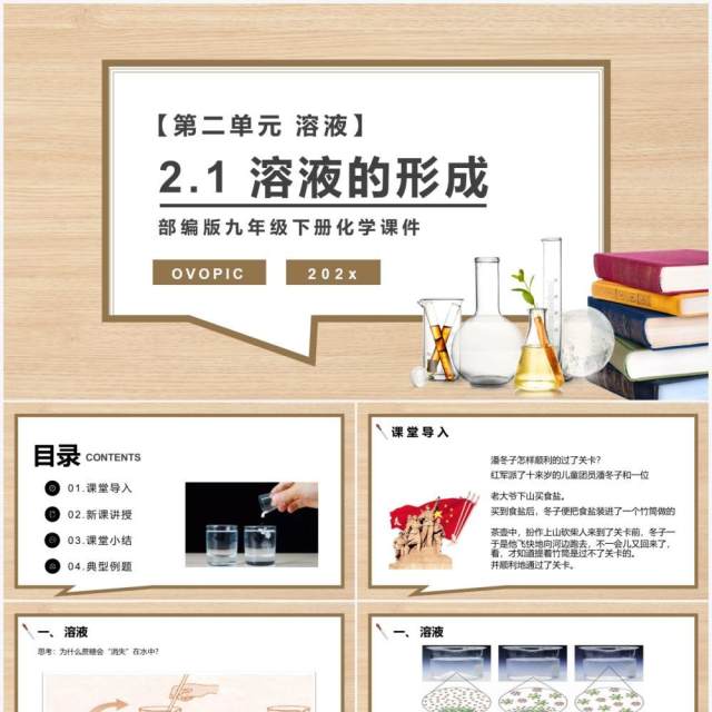 部编版九年级化学下册溶液的形成课件PPT模板 部编版九年级化学下册溶液的形成课件PPT模板