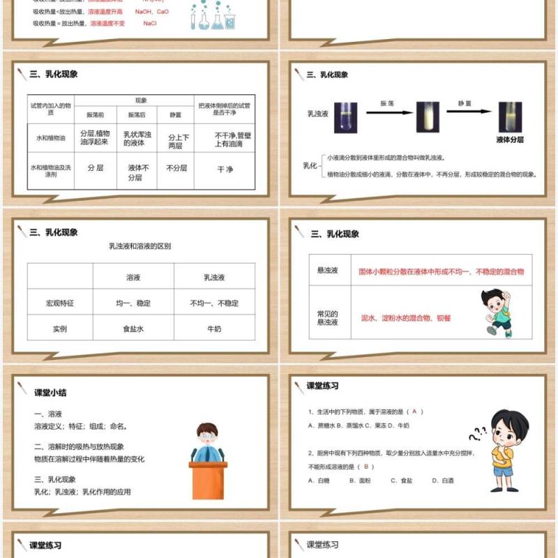 部编版九年级化学下册溶液的形成课件PPT模板