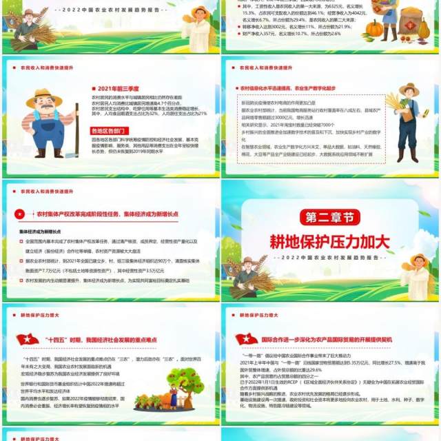 蓝色卡通保障农业农村优先发展PPT模版 蓝色卡通保障农业农村优先发展PPT模版