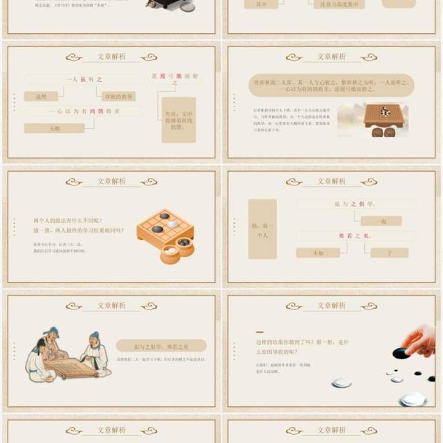 部编版六年级语文下册文言文二则学弈课件PPT模板 部编版六年级语文下册文言文二则学弈课件PPT模板