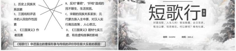 部编版高中语文必修二短歌行课件PPT模板