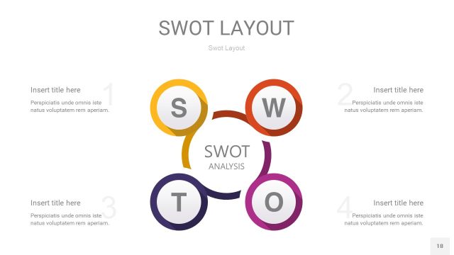 彩色SWOT图表PPT18 彩色SWOT图表PPT18