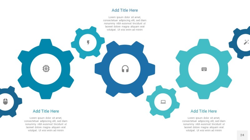 宝石绿齿轮PPT信息图24