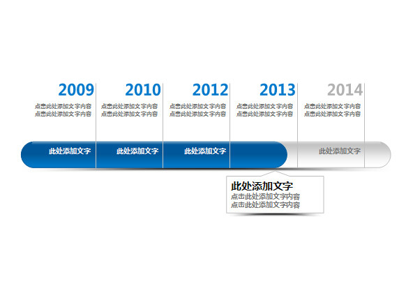 年份历程时间轴PPT图表