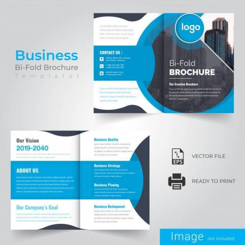 商务双折小册子