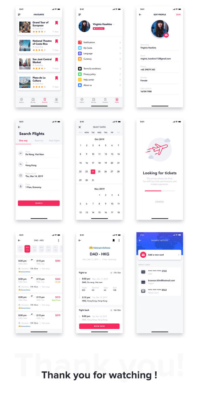 EasyGo - 适用于Iphone X，EasyGo的旅行应用UI工具包 - Travel App UI Kit