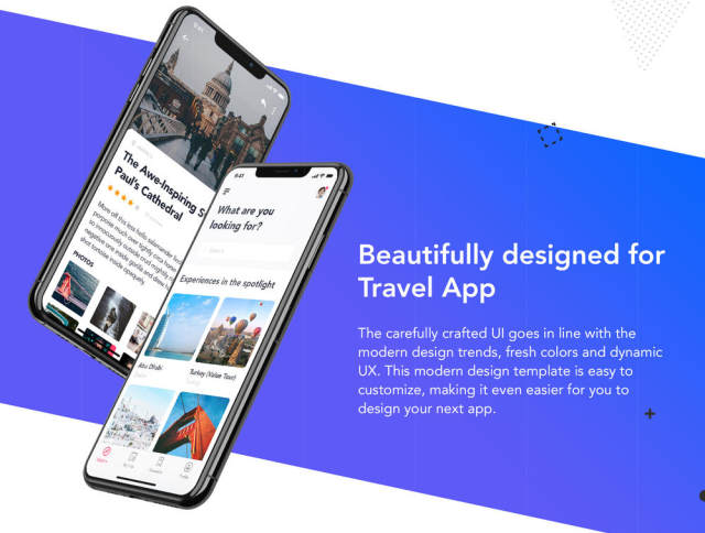 EasyGo - 适用于Iphone X，EasyGo的旅行应用UI工具包 - Travel App UI Kit