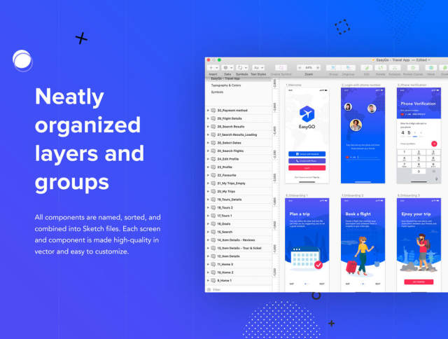 EasyGo - 适用于Iphone X,EasyGo的旅行应用UI工具包 - Travel App UI Kit EasyGo - 适用于Iphone X,EasyGo的旅行应用UI工具包 - Travel App UI Kit