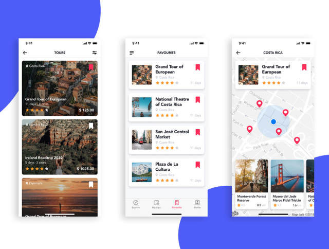 EasyGo - 适用于Iphone X，EasyGo的旅行应用UI工具包 - Travel App UI Kit