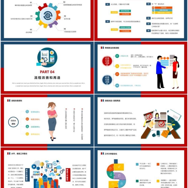 简约商务公司流程管理培训课件PPT模板