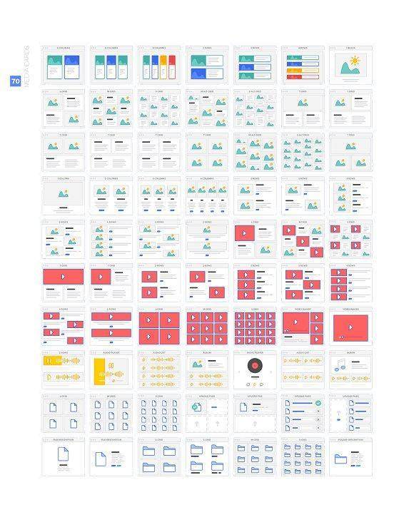 370+UX界面套件工具包素材（含PSD、sketch、AI、EPS等源文件）