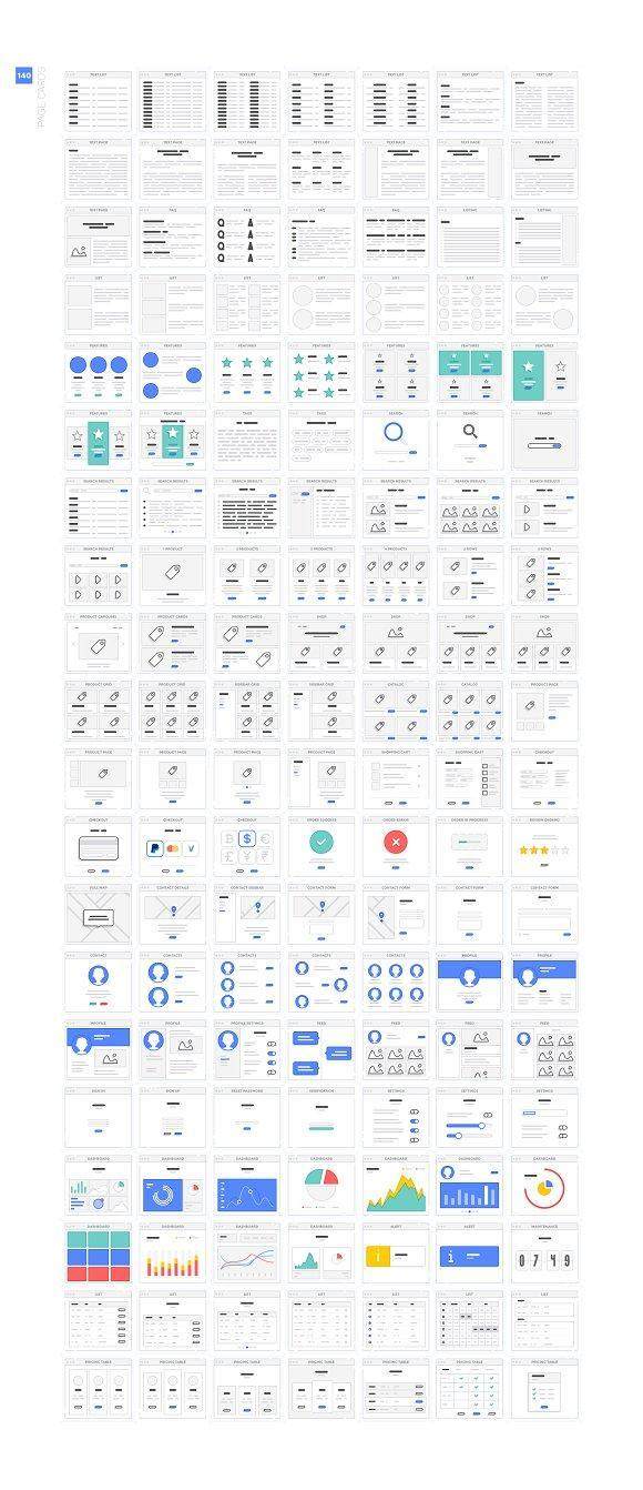 370+UX界面套件工具包素材（含PSD、sketch、AI、EPS等源文件）