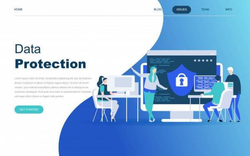 Modern flat design concept of Data Protection