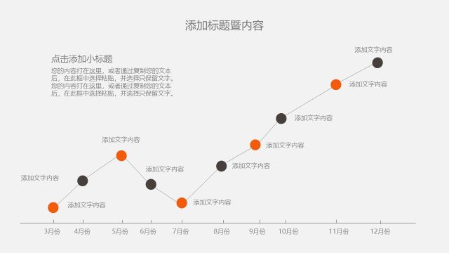 橙色扁平商务PPT图表-18