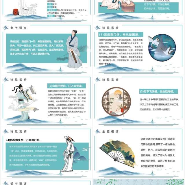 部编版八年级语文上册渡荆门送别课件PPT模板 部编版八年级语文上册渡荆门送别课件PPT模板