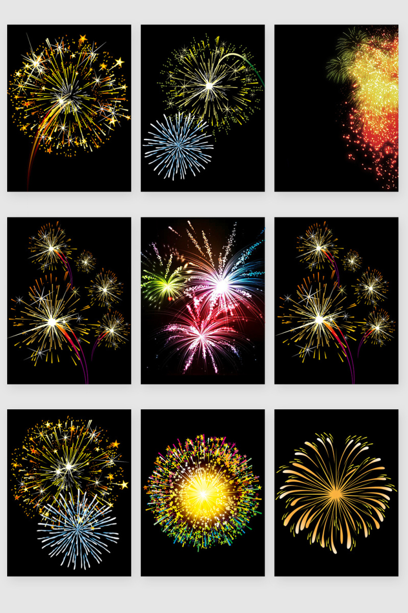 节日烟花效果高清素材