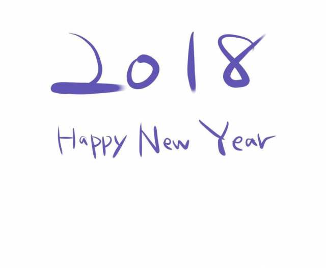 手写的新年卡材料蓝色