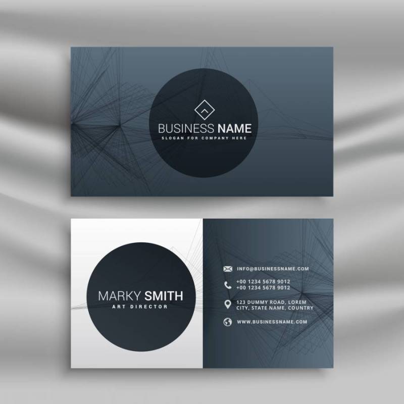 专业的灰色名片