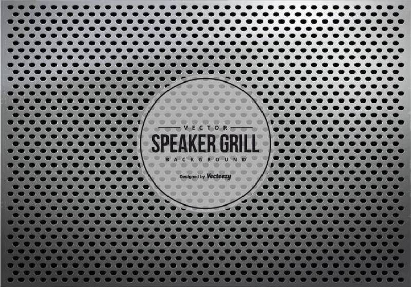 灰色金属喇叭格栅纹理背景