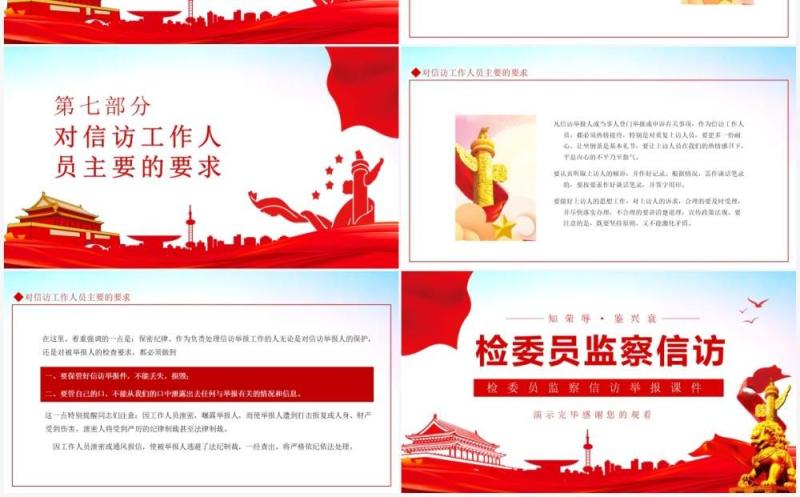 检委员监察信访举报课件动态PPT模板
