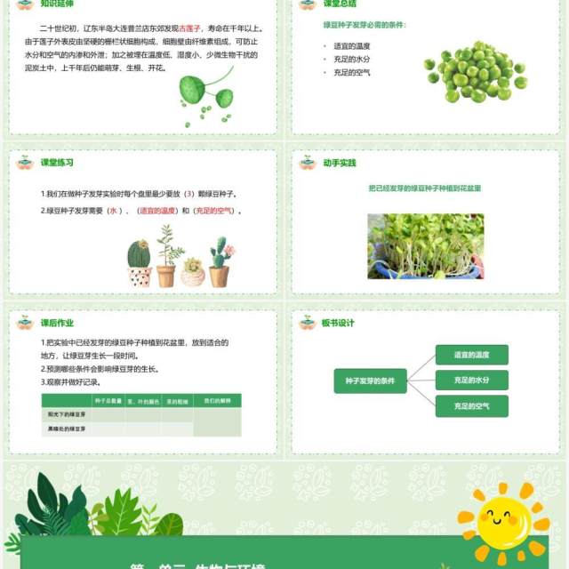 教科版五年级科学上册种子发芽实验PPT模板 教科版五年级科学上册种子发芽实验PPT模板
