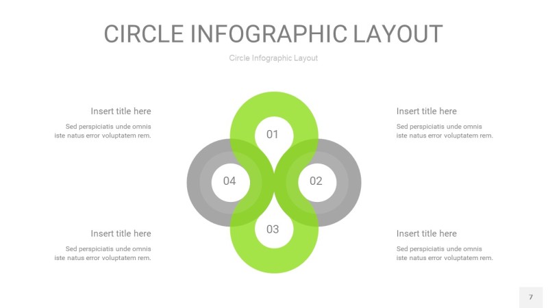 绿色圆形PPT信息图7
