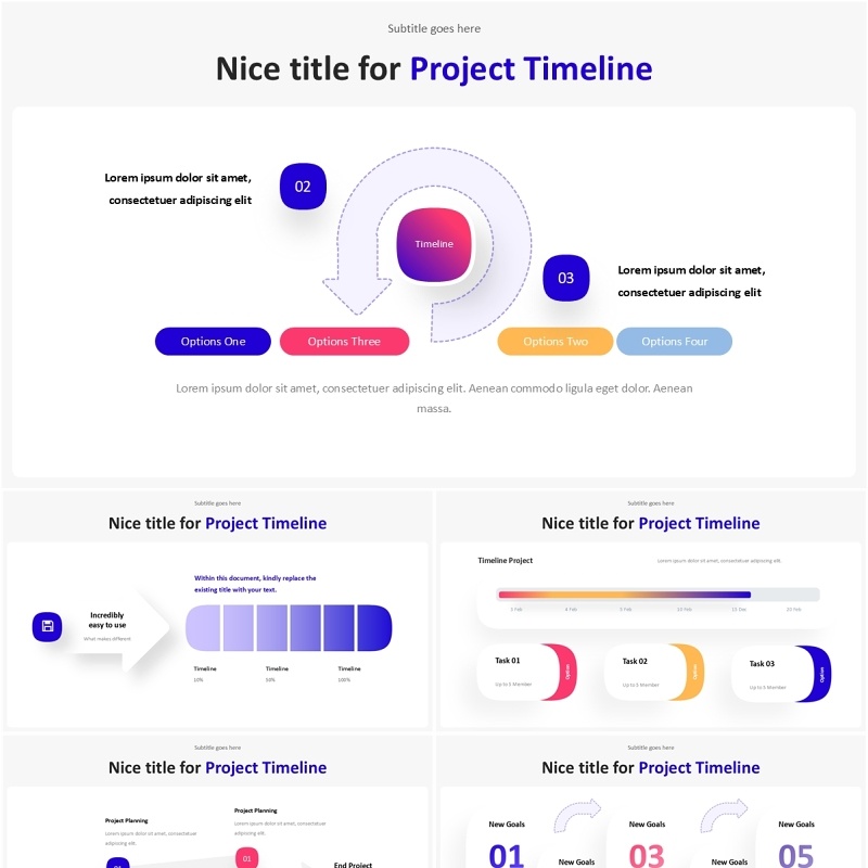项目时间表信息图表PPT模板Project Timeline Infographic