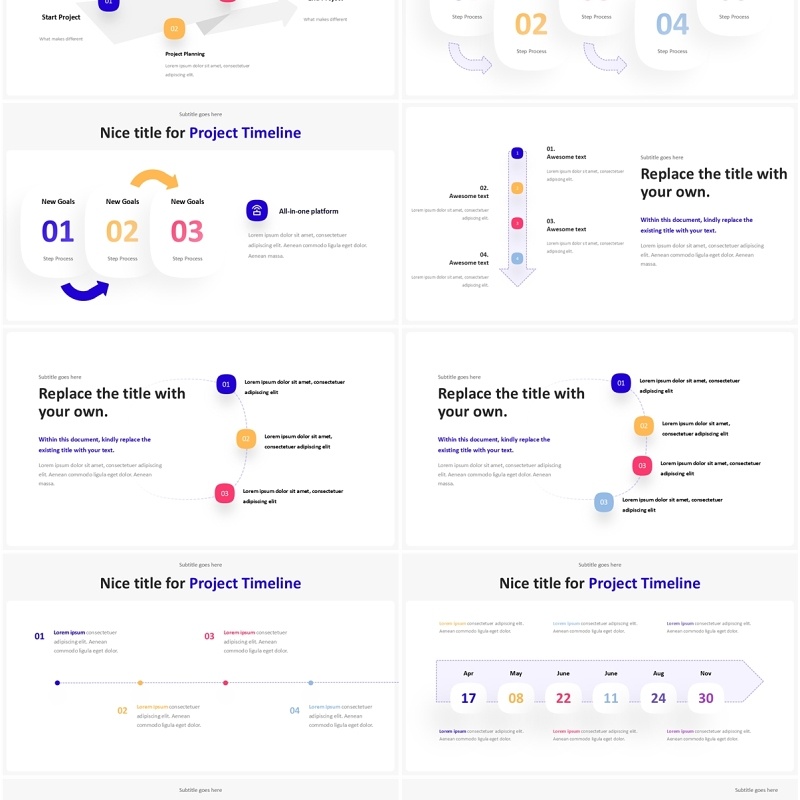 项目时间表信息图表PPT模板Project Timeline Infographic