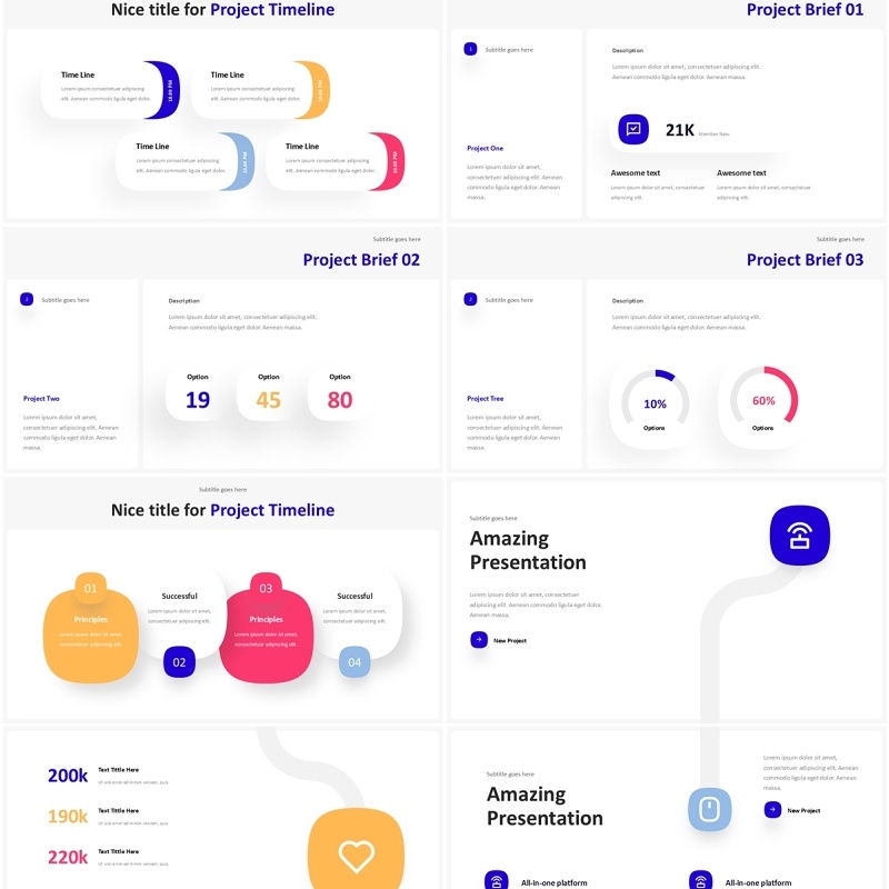 项目时间表信息图表PPT模板Project Timeline Infographic
