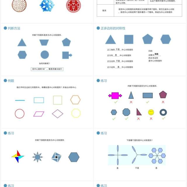 部编版九年级数学上册第三单元中心对称图形课件PPT模板