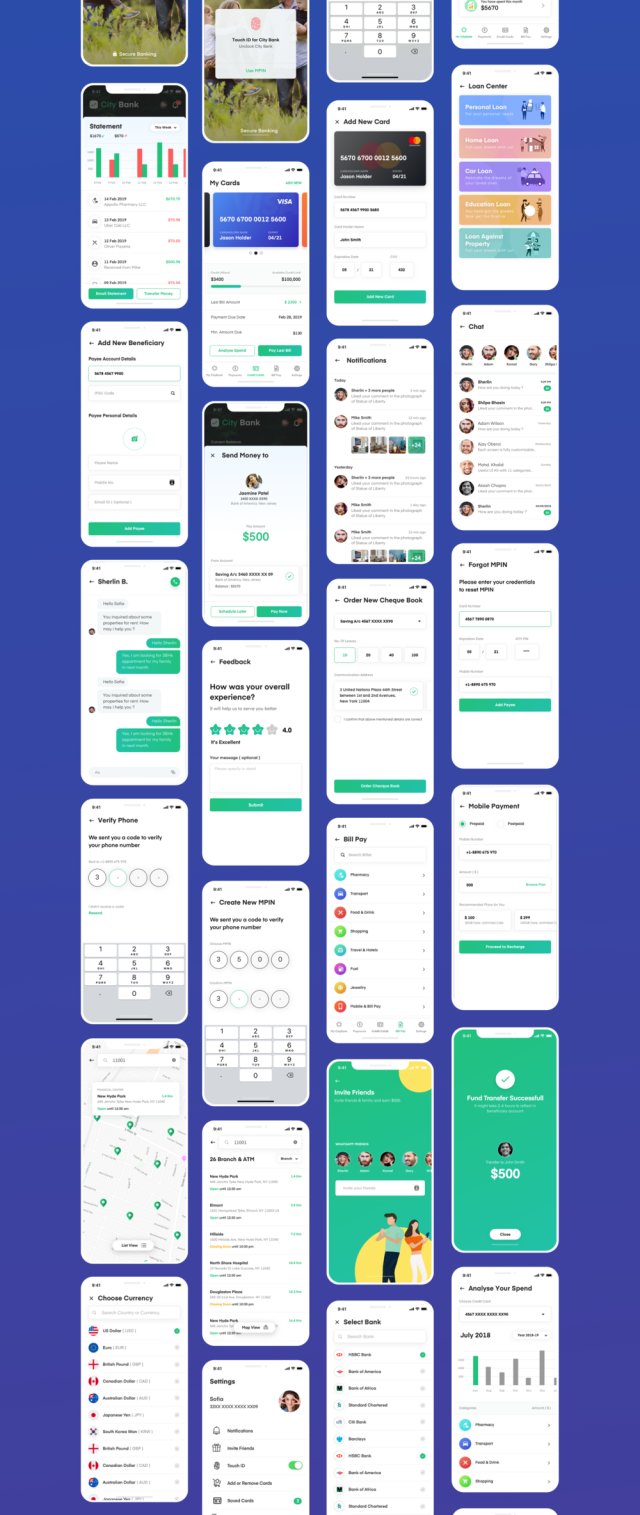 City Bank Light and Dark App UI套件,City Bank Light和Dark App UI套件 City Bank Light and Dark App UI套件,City Bank Light和Dark App UI套件