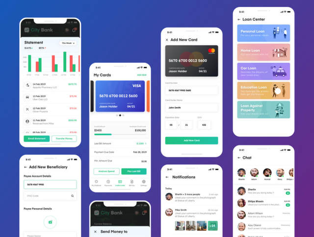 City Bank Light and Dark App UI套件,City Bank Light和Dark App UI套件 City Bank Light and Dark App UI套件,City Bank Light和Dark App UI套件