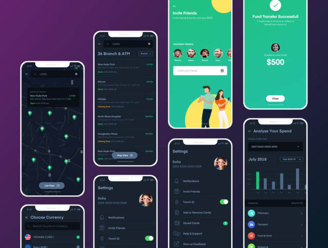 City Bank Light and Dark App UI套件,City Bank Light和Dark App UI套件 City Bank Light and Dark App UI套件,City Bank Light和Dark App UI套件