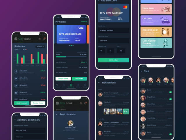 City Bank Light and Dark App UI套件,City Bank Light和Dark App UI套件 City Bank Light and Dark App UI套件,City Bank Light和Dark App UI套件