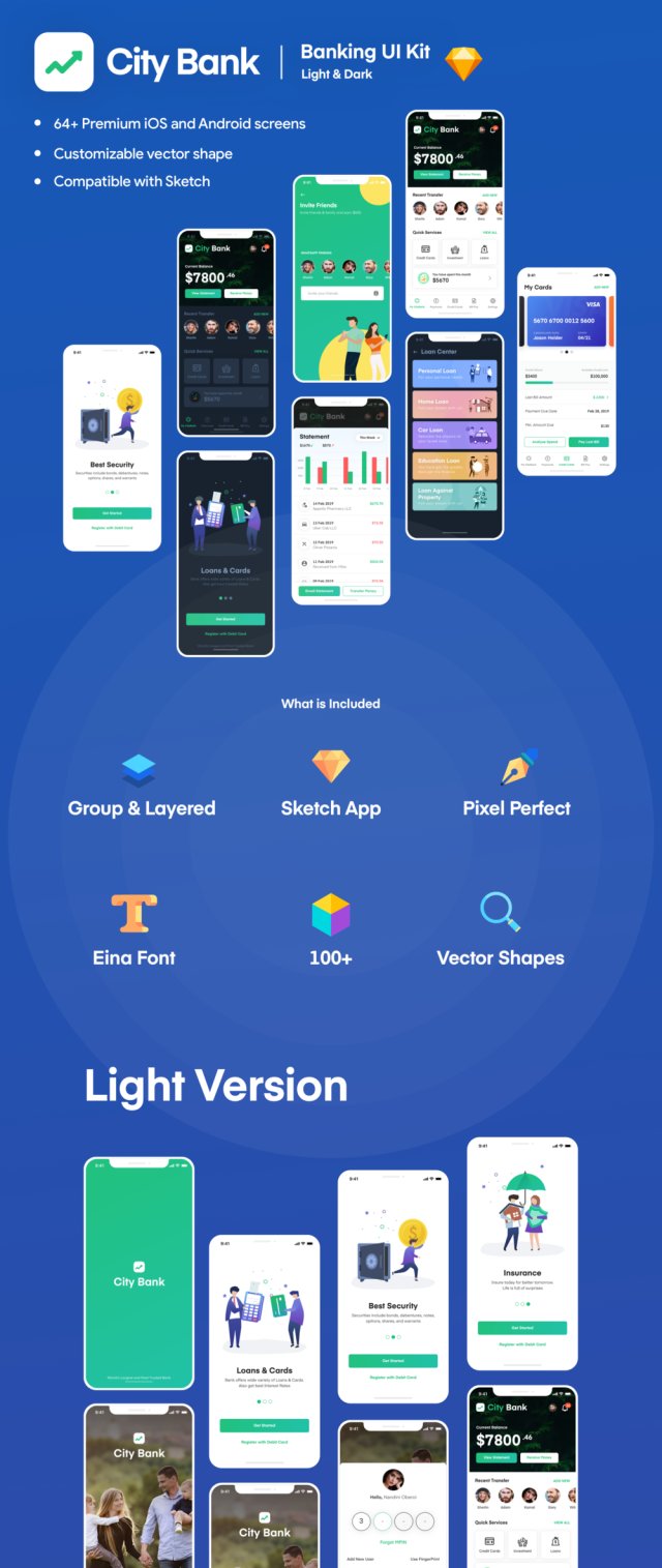 City Bank Light and Dark App UI套件,City Bank Light和Dark App UI套件 City Bank Light and Dark App UI套件,City Bank Light和Dark App UI套件