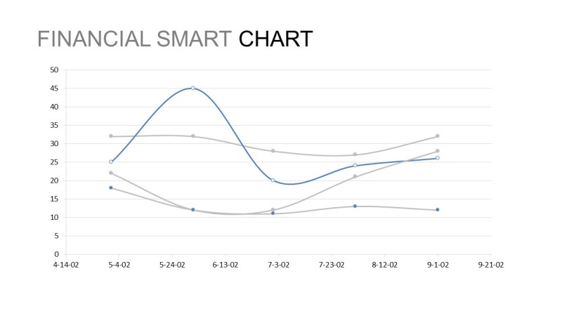 蓝色扁平人物数据PPT图表-24