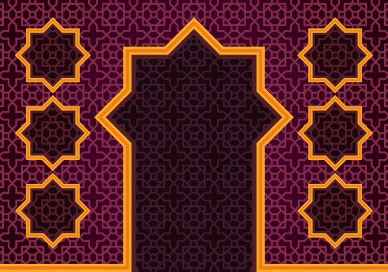 伊斯兰边框背景