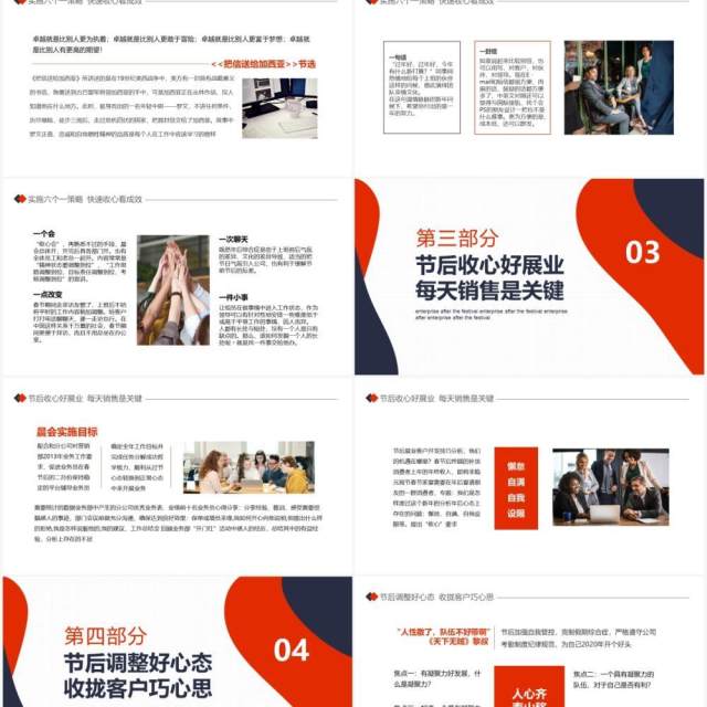 企业节后员工收心会动态PPT模板 企业节后员工收心会动态PPT模板