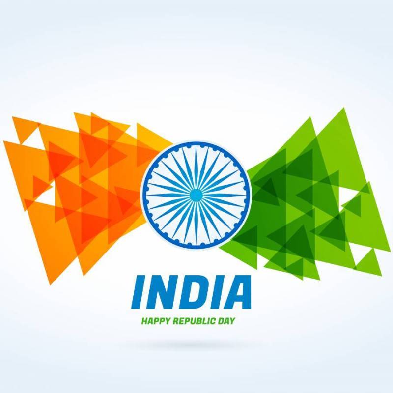 抽象的印度国旗设计矢量设计插画