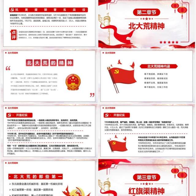 红色简约中国精神谱系宣传PPT模板 红色简约中国精神谱系宣传PPT模板