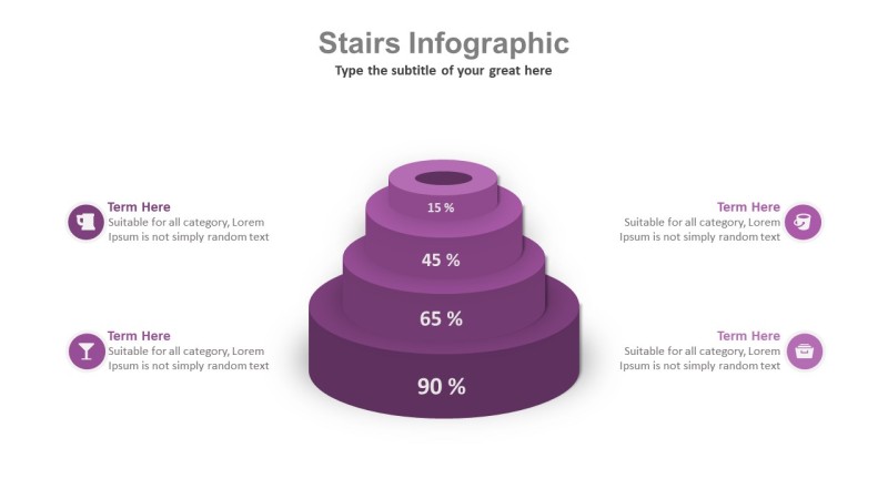 紫色台阶商务PPT图表-29
