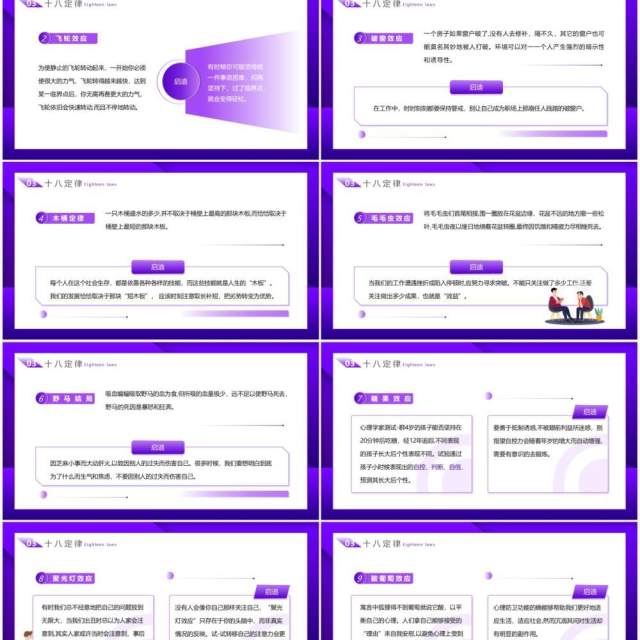 紫色简约风职场心理学培训课件PPT模板