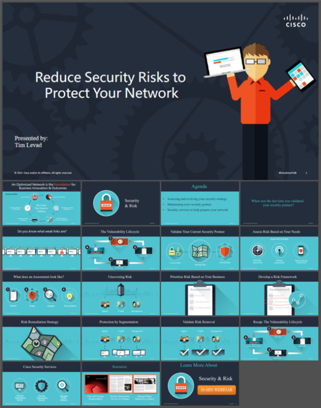 思科网络科技安全产品演示说明ppt模板