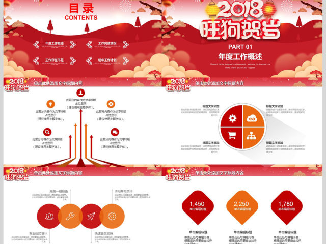 2018旺狗贺岁新年工作计划总结PPT 2018旺狗贺岁新年工作计划总结PPT