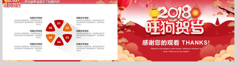 2018旺狗贺岁新年工作计划总结PPT