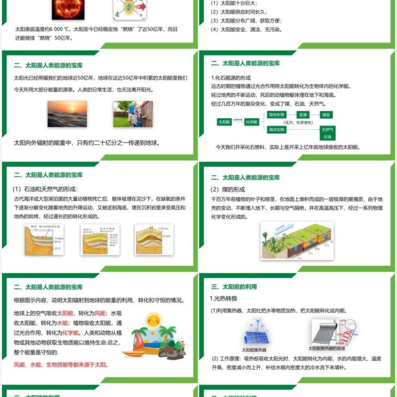 部编版九年级物理全册太阳能课件PPT模板
