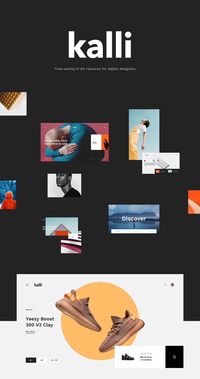 适用于数字设计人员的省时UI工具包.Kalli UI工具包