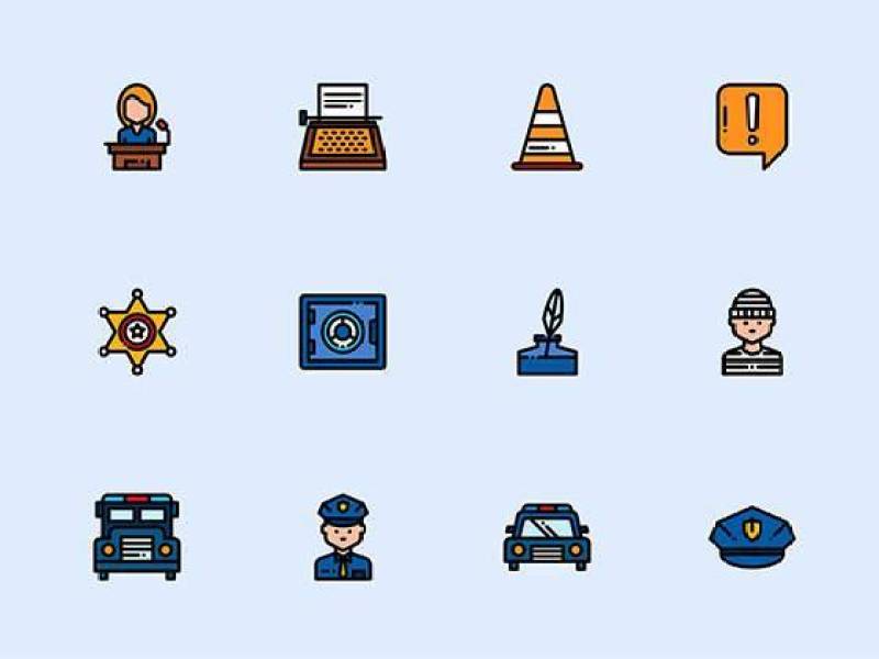 50 枚司法元素图标