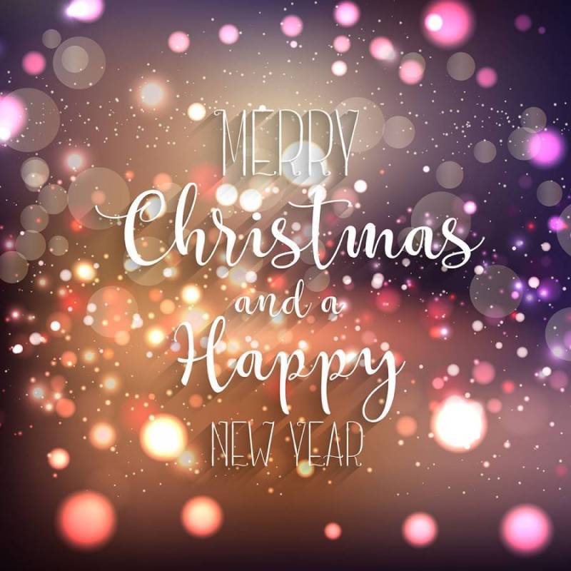 圣诞节和新年的背景