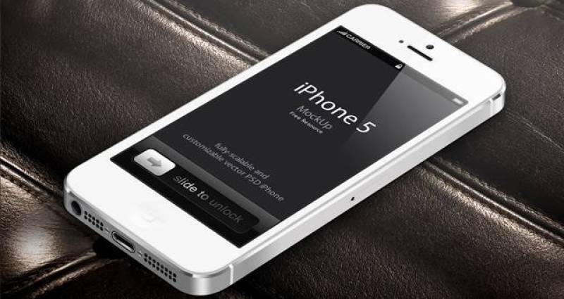 3D iPhone 5 Psd Vector Mockup v2